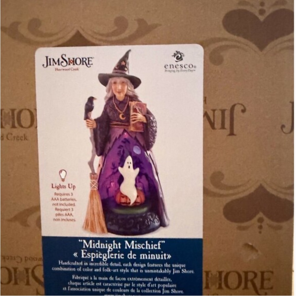 Jim Shore Purple Witch 'Midnight Mischief' Figurine - Picture 2 of 5
